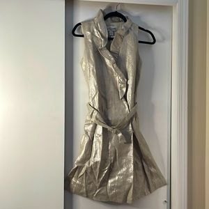 Sleeveless shiny sara Campbell dress
